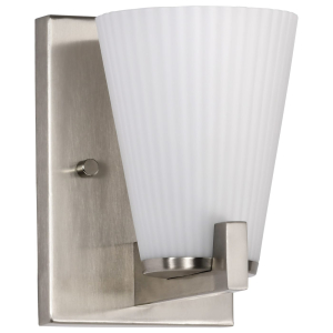 Satco/Nuvo 60-8731 Royale 1 Light Vanity 120 Volt 100W E26 Base Brushed Nickel Finish