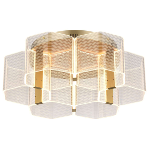 Satco/Nuvo  62-2402 Kenzo LED 6 Light Flush 120 Volts 44 Watts Polished Anodized Bronze Finish 