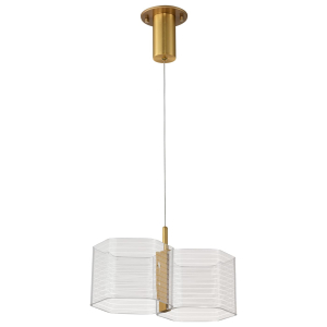 Satco/Nuvo 62-2406 Kenzo LED 2 Light Mini Pendant 120 Volts 12 Watts Polished Anodized Bronze Finish 