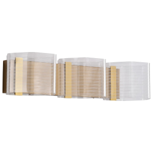 Satco/Nuvo 62-2408  Kenzo LED 3 Light Vanity 120 Volts 15 Watts Polished Anodized Bronze Finish 