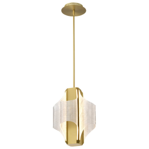 Satco/Nuvo 62-2412 Idris LED 4 Light Pendant 120-277 Volts 37 Watts Vintage Brass Finish 
