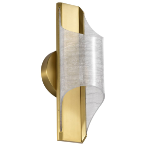 Satco/Nuvo 62-2414 Idris LED 1 Light Wall Sconce 120-277 Volts 9 Watts Vintage Brass Finish 