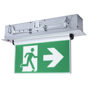 Satco/Nuvo 67-530 Exit Sign- Can- El- Al 120-347 Volts 3 Watts Brushed Aluminum Finish 