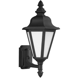 Generation Lighting 89824-12 Brentwood Medium One Light Outdoor Wall Lantern 120 Volts 60 Watts Max Black Finish