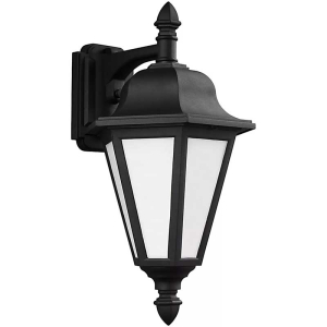 Generation Lighting 89825-12 Brentwood Medium Downlight One Light Outdoor Wall Lantern 120 Volts 100 Watts Max Black Finish