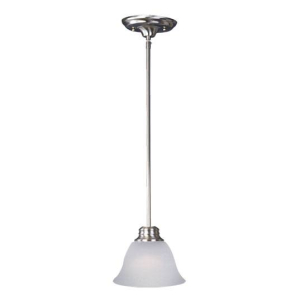 Maxim 91067FTSN Malaga 1-Light 60W 120V Mini Pendant Frosted/Marble Glass Satin Nickel Finish