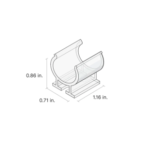 DiodeLED DI-LIN-360-MTBR-2 Linaire Flex Tube 360 Mounting Bracket 2-Pack