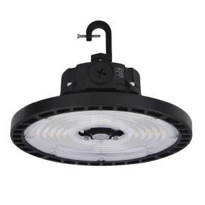 Halco ERHB-1-LS-CS-U Essential Round Highbay Wattage and CCT Selectable 120-277 Volt Black Finish 37310