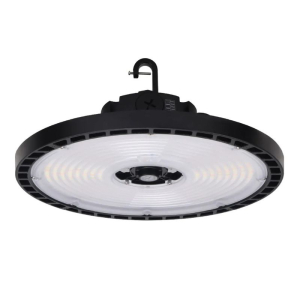 Halco ERHB-4-LS-CS-U Essential Round Highbay Wattage and CCT Selectable 120-277 Volt Black Finish 37313