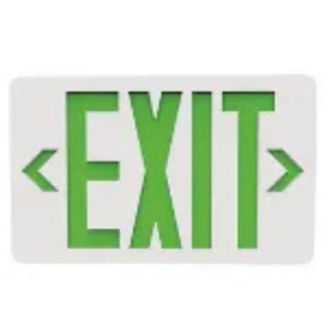 Halco EV-EXE-GR-RC LED Exit Sign Green Legend Universal Face White Housing with Remote Capacity 95002