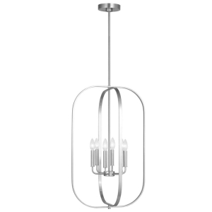 Generation Lighting GLC1316BS Loretto 6-Light Brushed Nickel Chandelier 120V 60 Watts Max
