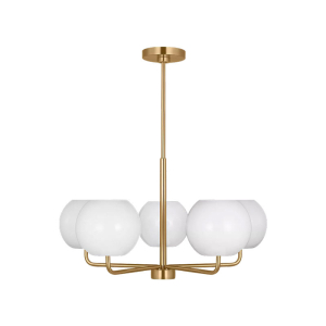 Generation Lighting GLC1055SB Rory 5-Light Satin Brass Medium Chandelier 120 Volt 60 Watts Max