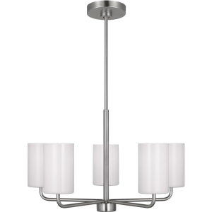 Generation Lighting GLC1015BS Rhett 5-Light Brushed Nickel Medium Chandelier 120 Volt 60 Watts Max