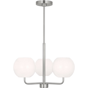 Generation Lighting GLC1043BS Rory 3-Light Brushed Nickel Small Chandelier 120 Volt 60 Watts Max