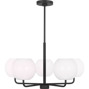 Generation Lighting GLC1055MBK Rory 5-Light Midnight Black Medium Chandelier 120 Volt 60 Watts Max