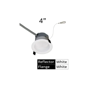 Halco Lighting Technologies CDL-10-LS-CS-WH-DDV 10in Commercial Downlight Lumen Output and CCT Select 120-277V  Dimmable TRIAC/ELV & 0-10V White Reflector White Flange 89213 