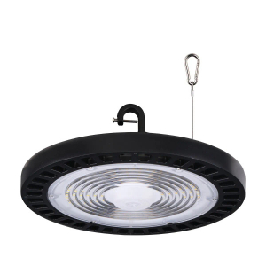 Halco ERHB-100-50-U ProLED Essential Round Highbay 100 Watts 5000K Universal Voltage 120-277VAC 0-10 Volts Dimming Black 37300