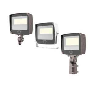 Keystone KT-FLED15PS-R4A-UNV-8CSB-VDIM 15/12/9W LED Flood Light Power and Color Selectable 3000/4000/5000K Series 4 with Built-in Photocell Bronze 120/277 Volts