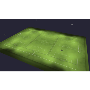Outdoor 3 Court Futsal 1 International Soccer Sports Field LED Lighting Package with 4 Poles and Custom Mounts